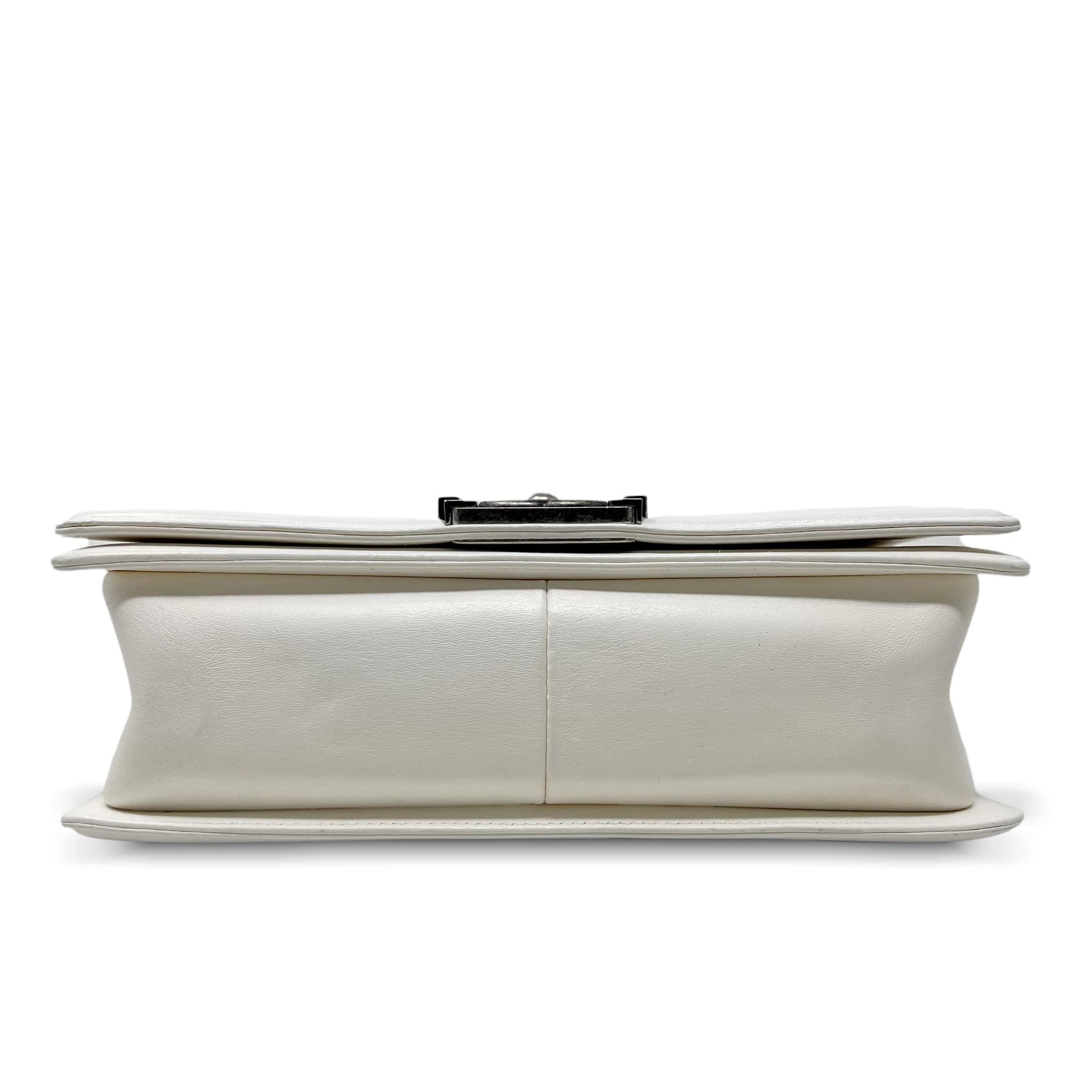 Chanel White Calfskin Medium Classic Flap Bag - Luxury Designer Handbag for Women, Perfect for Work, Evening Events & Special Occasions