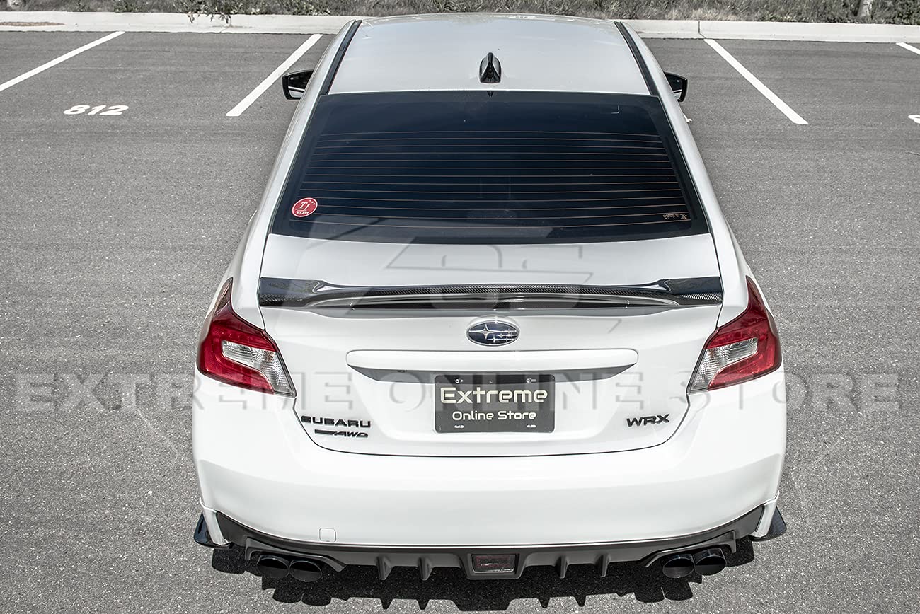 HighKick Duckbill Style Carbon Fiber Rear Trunk Spoiler for 2015-2021 Subaru WRX STI - Perfect Fit Replacement & Performance Upgrade for Street Racing & Car Shows