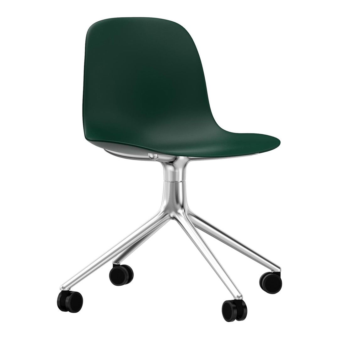 Ergonomic Form Chair with 4-Wheel Swivel Base - Adjustable Office Chair for Home & Work - Perfect for Desk Work, Gaming, and Study Sessions