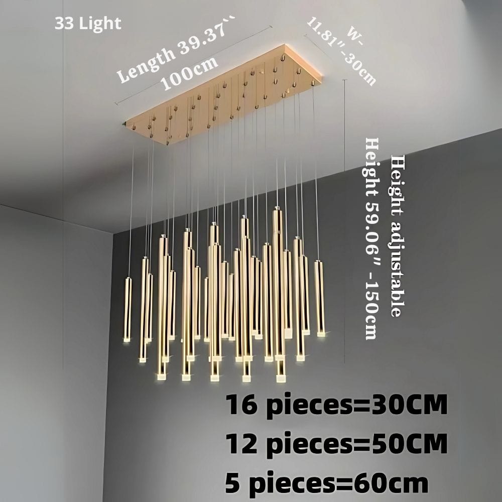 Modern Black & Gold Chandelier - Elegant Dining Room Ceiling Light Fixture for Home Decor | Perfect for Formal Dining Rooms, Wedding Venues & Luxury Interiors