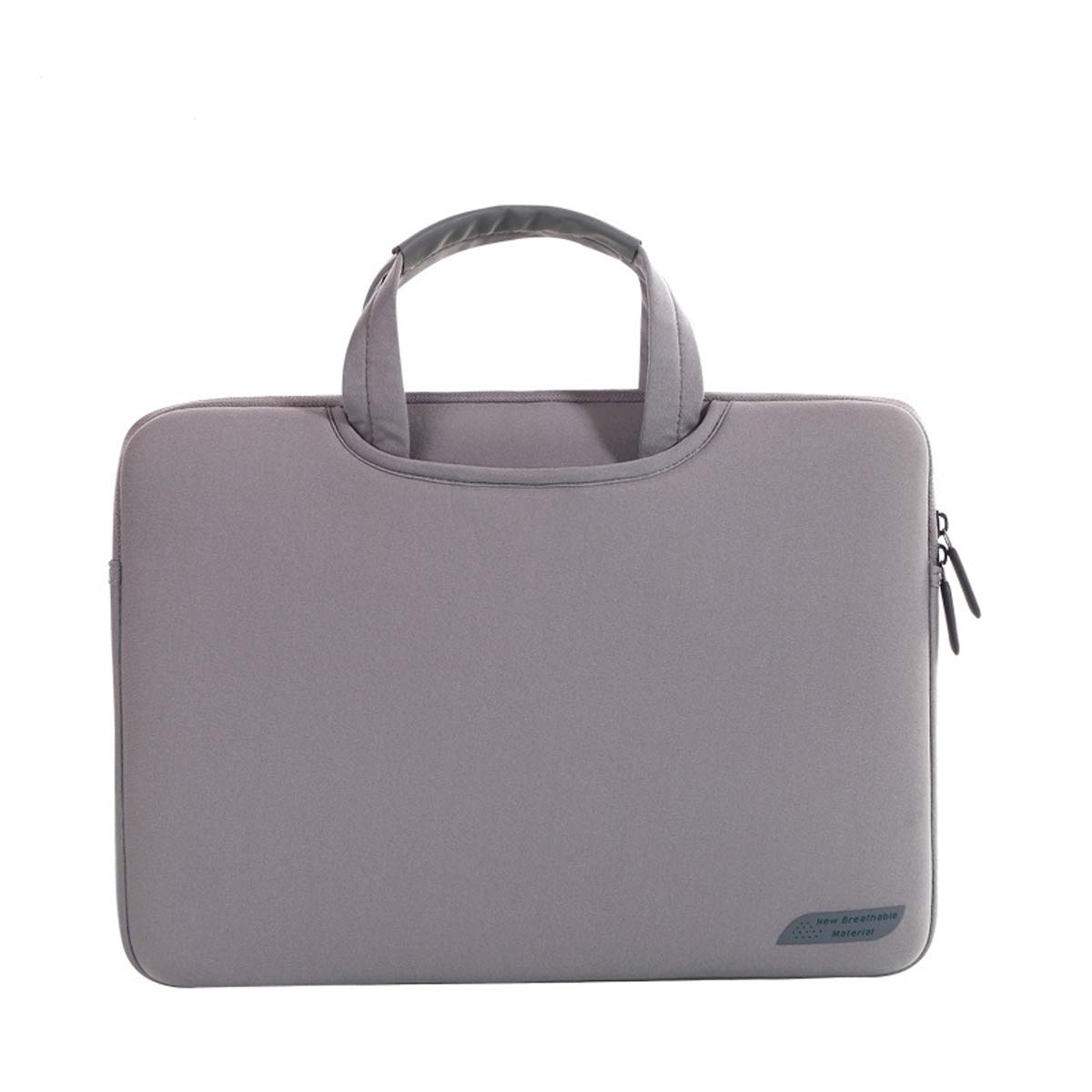 SOONNIX 15.6 Inch Laptop Sleeve Bag - Slim Protective Case for MacBook Pro & Air with Hidden Handles & Extra Pockets | Perfect for Business Travel, Office Work & School Use (Grey)