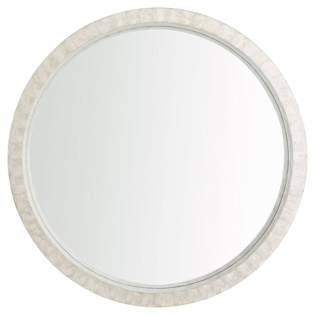Cyan Design 11592 Triton Round Mirror - Large White Wall Mirror for Living Room, Bedroom & Bathroom Decor