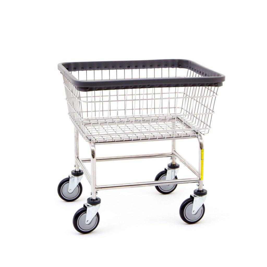 Narrow Wire Laundry Cart - Compact Rolling Hamper with Wheels for Small Spaces | Perfect for Apartments, Dorms & Tight Laundry Rooms