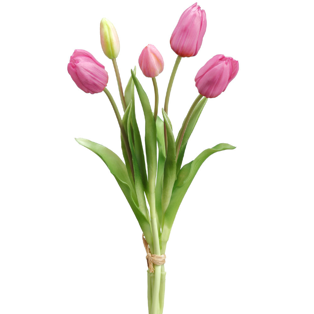 16 Real Touch Tulip Silk Flower Stems - Purple (Pack of 12) | Artificial Floral Arrangements for Home Decor, Weddings & Centerpieces | Lifelike Fake Flowers for Bouquets, Vases & DIY Crafts