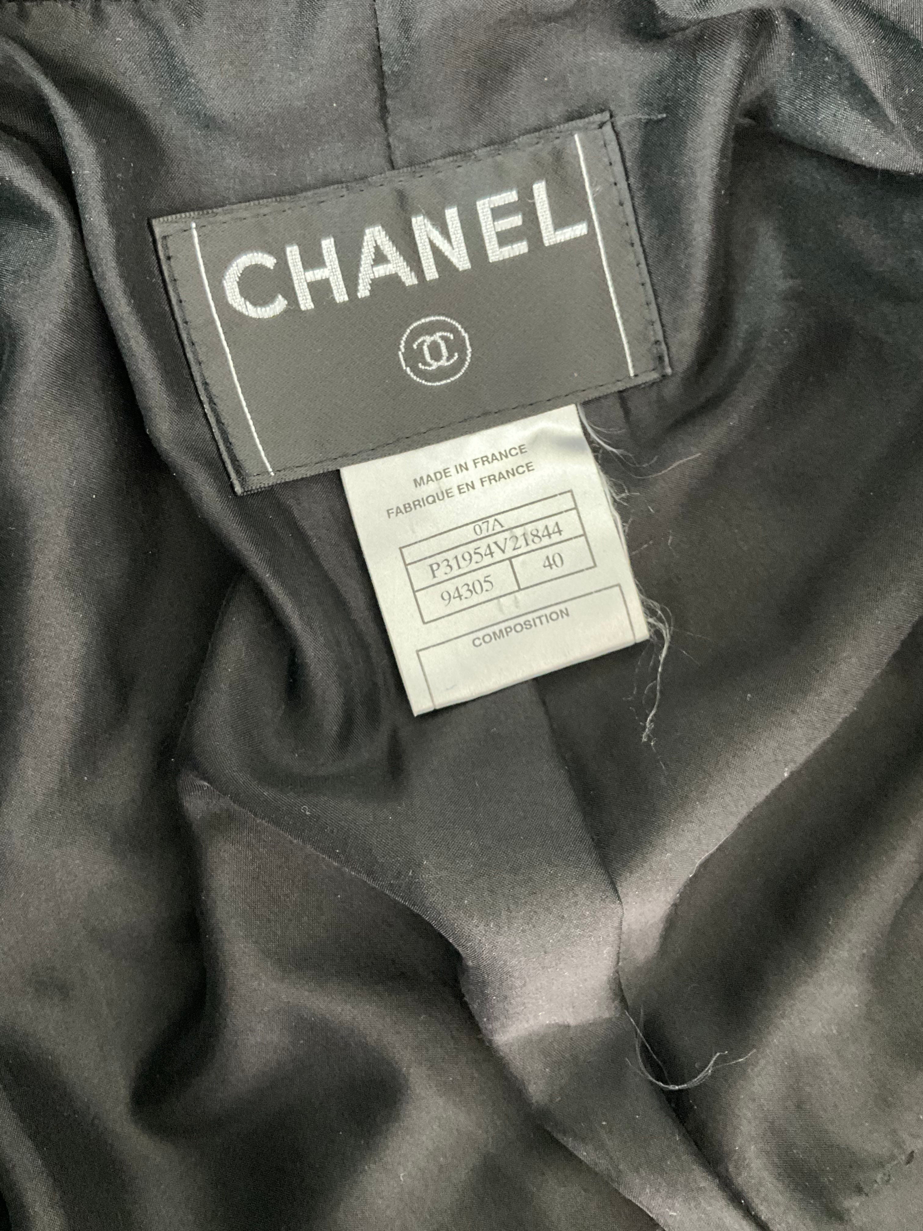 Chanel Black Wool Jacket for Women - Size S | Classic Luxury Outerwear for Fall & Winter Fashion, Office Wear & Evening Events
