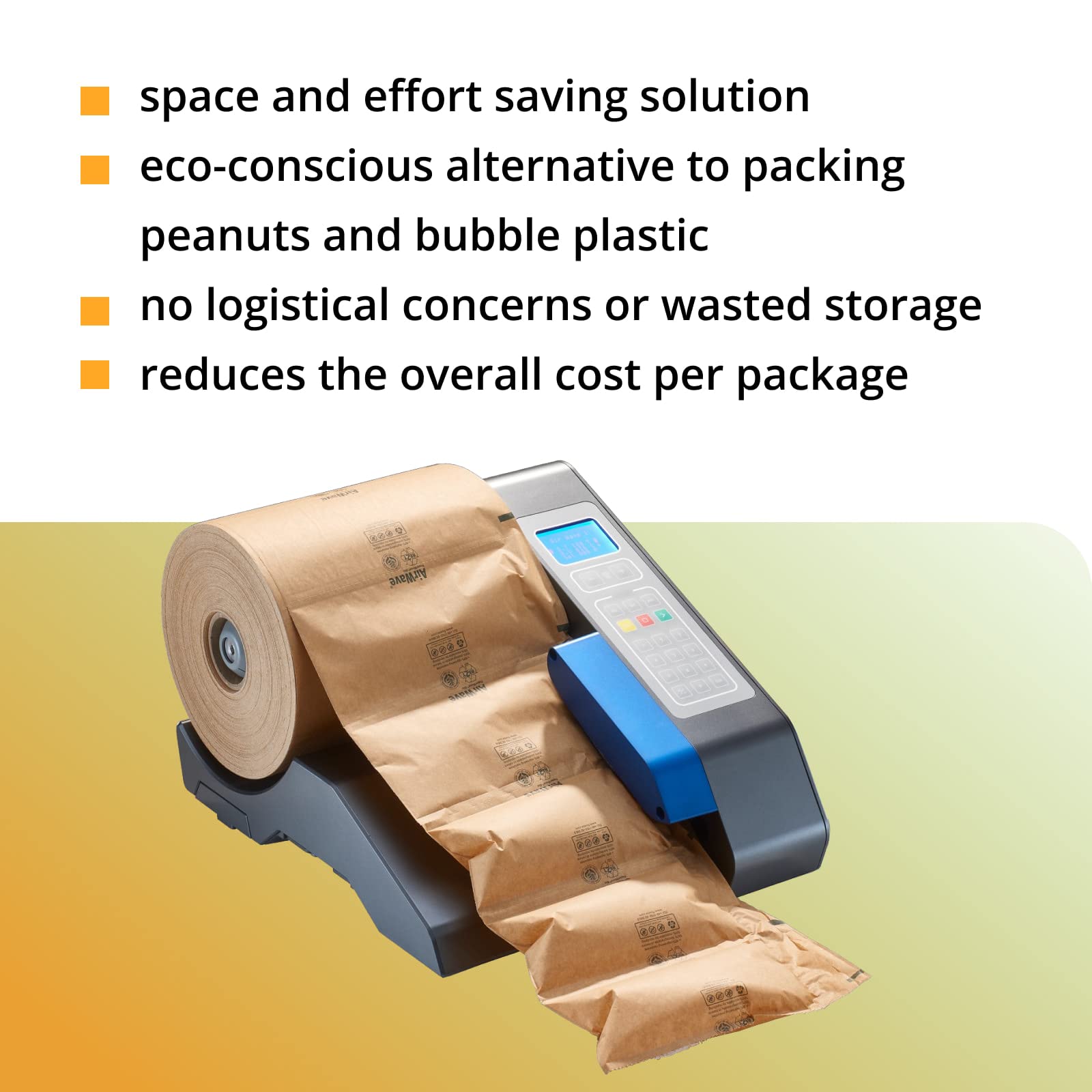 Eco-Friendly PaperWave-7.1 Plastic-Free Air Pillows for Packaging | 8