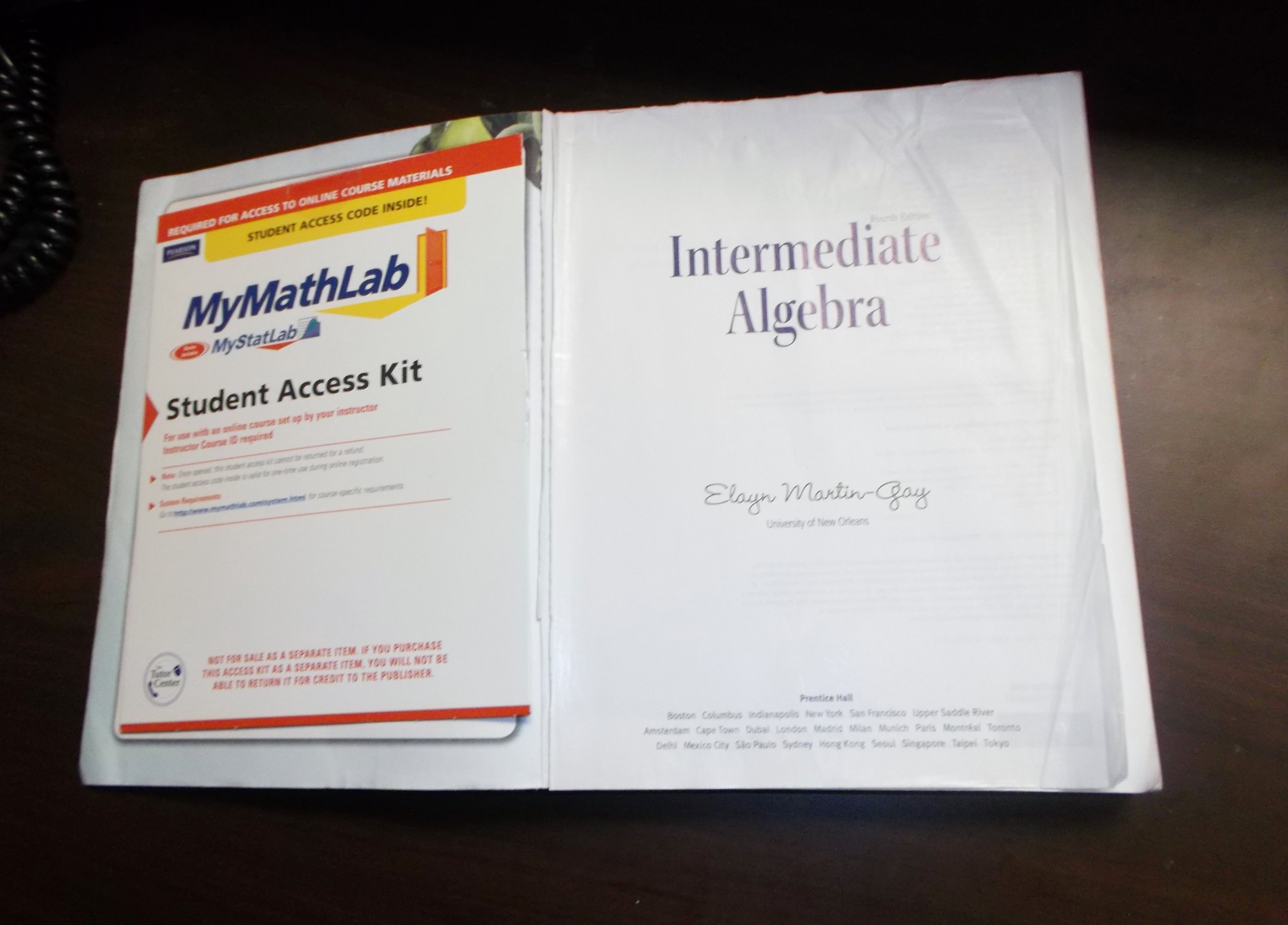 Intermediate Algebra 4th Edition - Martin-Gay Developmental Math Series Textbook | College Algebra Study Guide & Practice Problems for Students - Perfect for Classroom Learning & Self-Study