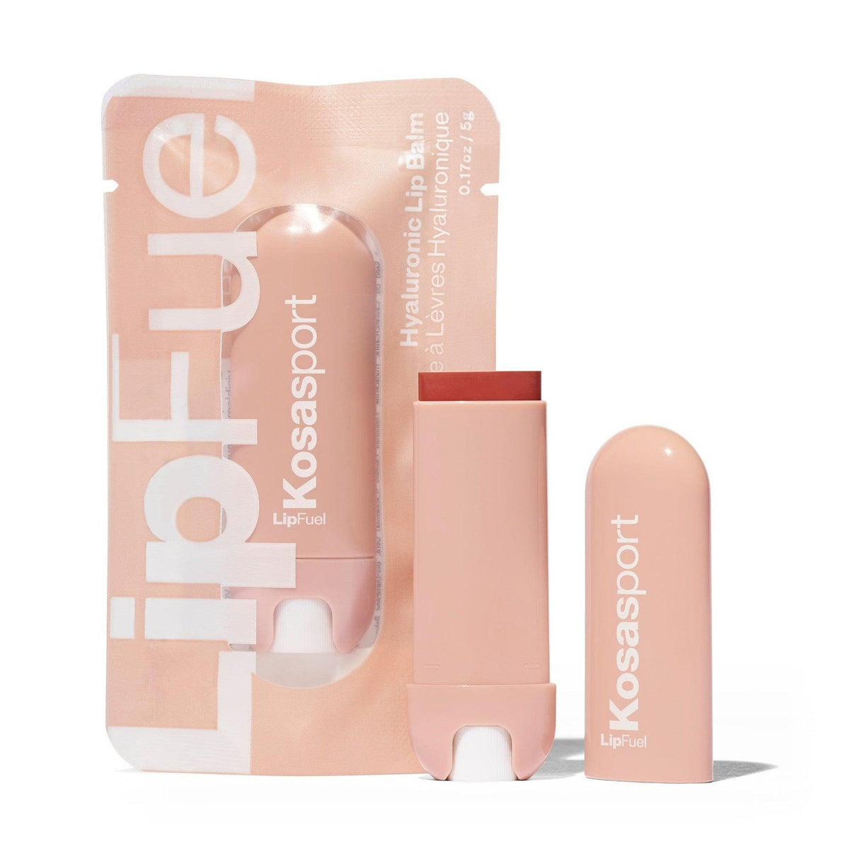 Kosasport LipFuel Hyaluronic Acid Lip Balm - Hydrating & Plumping Lip Treatment for Dry Lips | Day & Night Moisturizing Care, Perfect for Winter & Makeup Prep