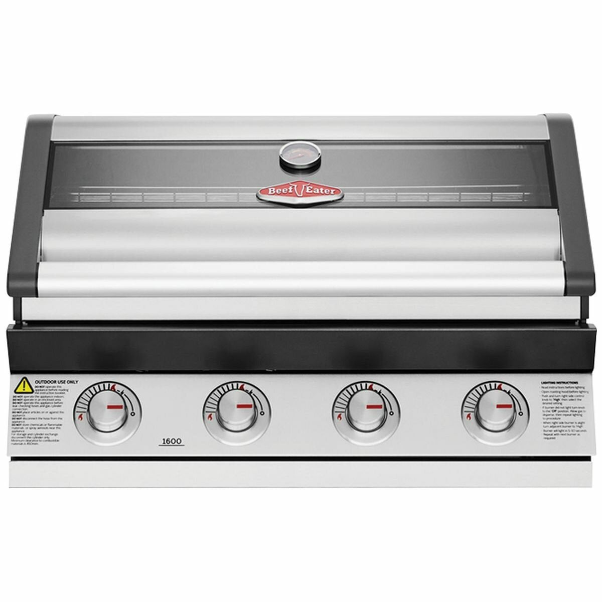 Beefeater 1600 Series SS 4-Burner Built-In BBQ Grill BBG1640SA – Perfect for Outdoor Cooking, Backyard Parties, and Family Gatherings