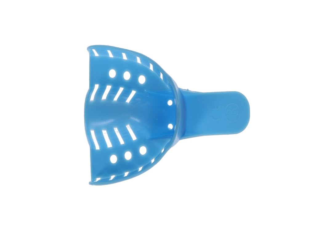 HSB 108106 Perforated Dental Impression Trays - Rigid & Disposable, Easy to Trim, Distortion-Free for Precise Dental Impressions - #3 Medium Upper (12/Pack) - Perfect for Dentists, Orthodontists & Dental Labs