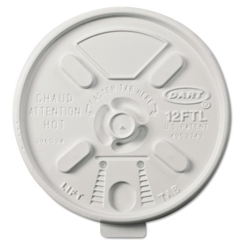 DART Vented Foam Lids for 10-14 oz Cups - Lift N' Lock Design for Secure Fit | Perfect for Hot & Cold Beverages, Coffee, Tea, and Smoothies | Ideal for Cafes, Restaurants, and Takeout Services