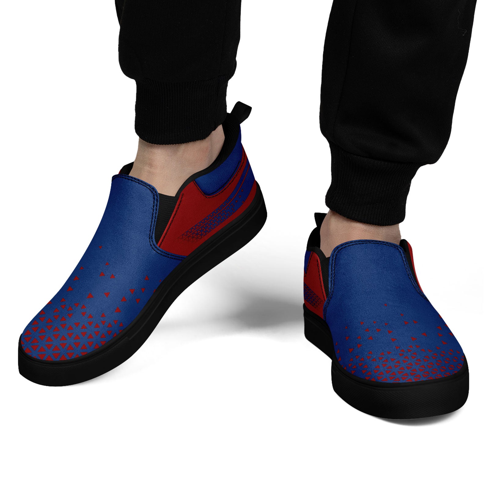 Custom Personalized Slip-On Canvas Sneakers - Handmade Breathable Casual Shoes for Men & Women - Perfect for Walking, Travel & Everyday Wear (Style: FN071 E023042)