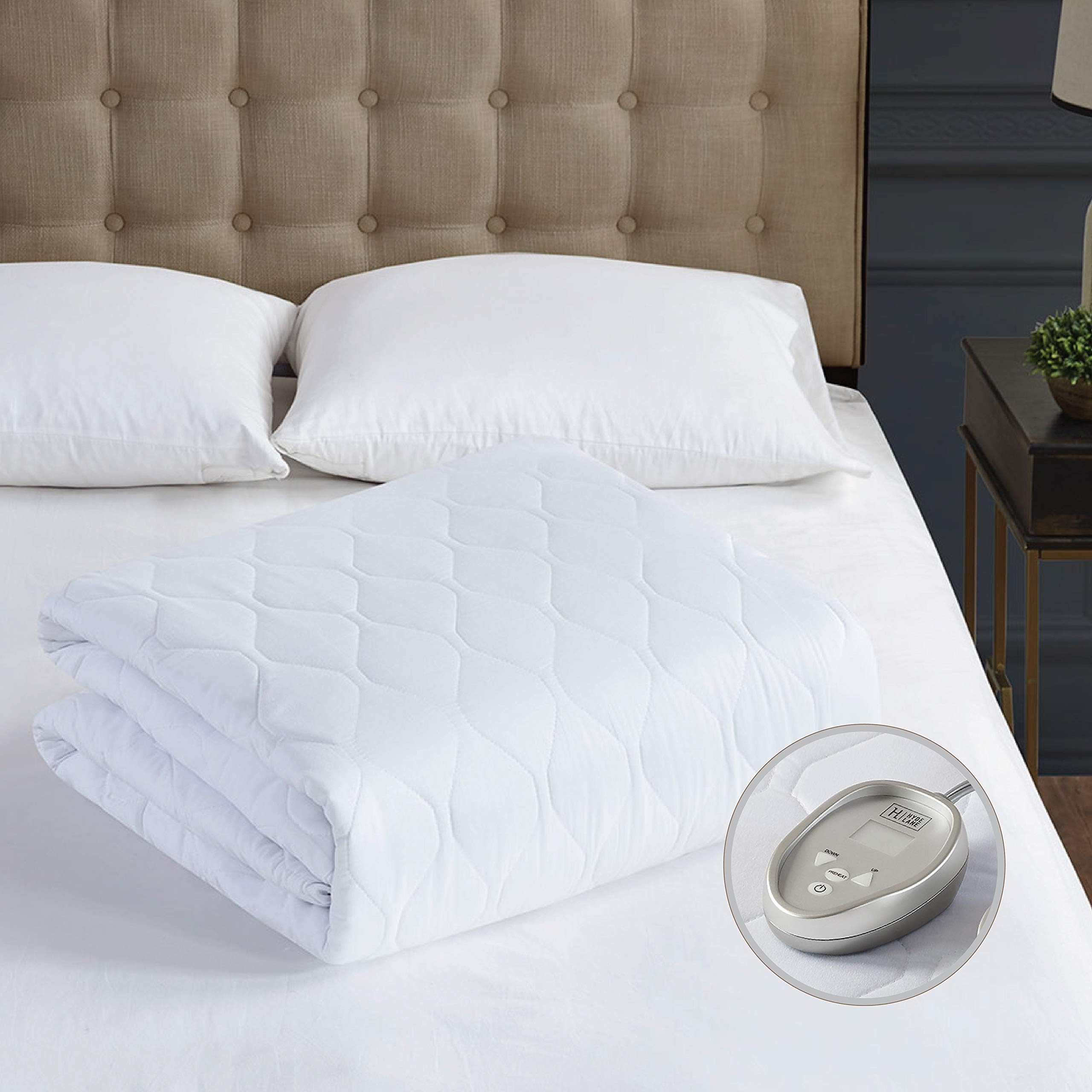 Twin Size Heated Mattress Pad with 20 Heat Settings - Premium Cotton Electric Bed Warmer for Cold Nights, Fast Heating & Auto Shut-Off, Fits 18-Inch Mattress - Machine Washable, EMF-Safe - Perfect for Winter, Arthritis Pain Relief & Cozy Home Comfort