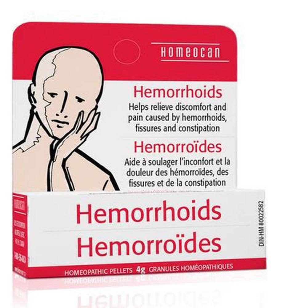Homeocan Hemorrhoids Relief Pellets 4g - Natural Homeopathic Treatment for Piles & Discomfort - Perfect for Travel & Daily Use