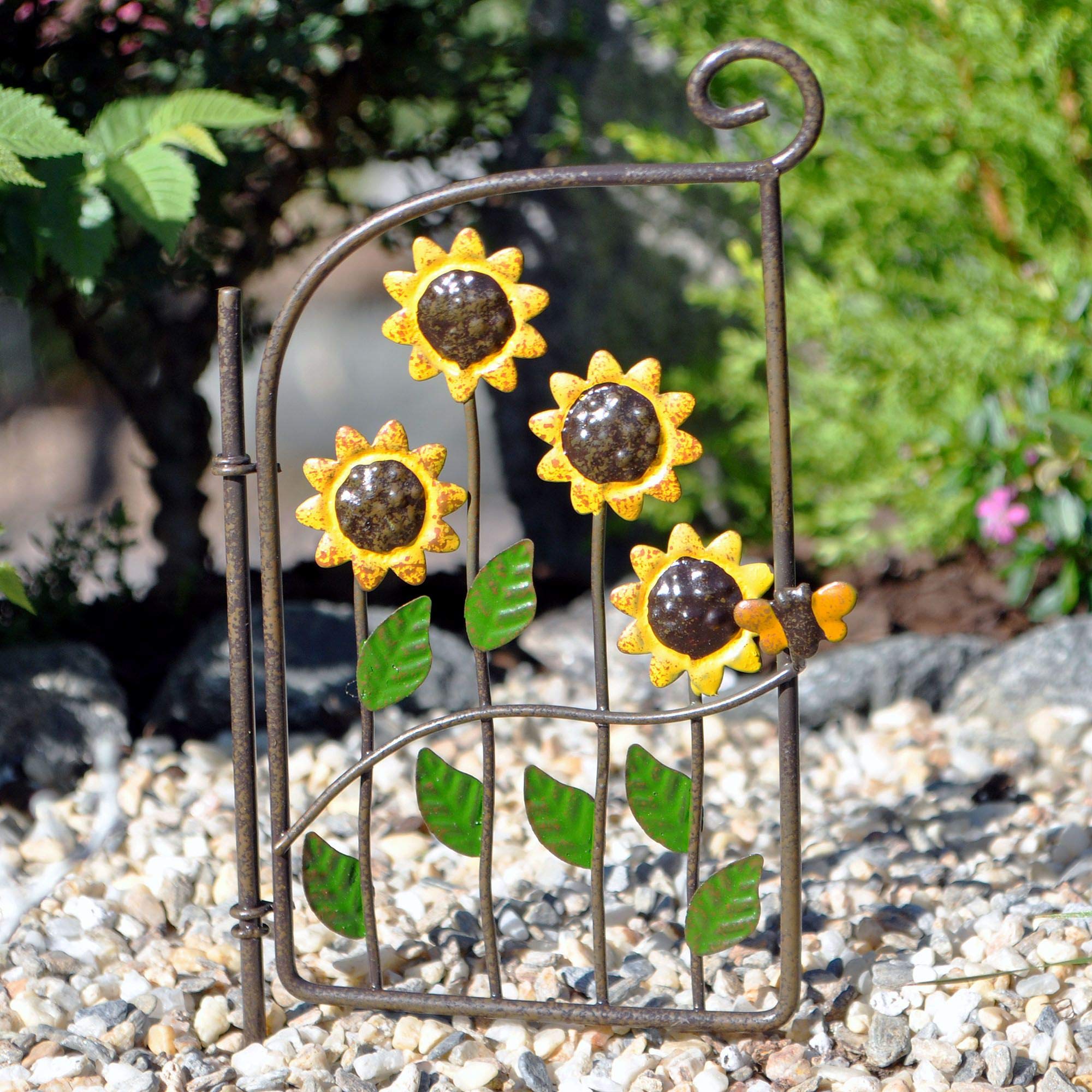 Miniature Sunflower Gate for Fairy Gardens - Perfect for DIY Miniature Landscapes, Fairy Houses & Tiny Garden Decor
