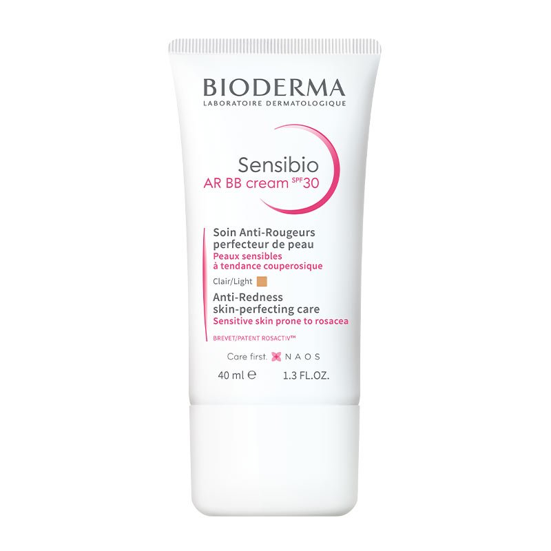Bioderma Sensibio AR BB Cream SPF 30 - Anti-Redness, Skin Perfecting & Hydrating Tinted Moisturizer for Sensitive Skin | Daily Makeup Base & Sun Protection for Rosacea-Prone Complexions