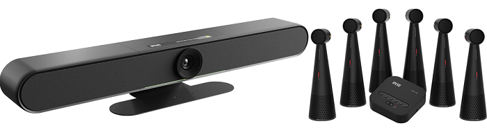 IPEVO UHD 4K All-in-One Video Conference Camera Bar with Microphone & Speaker - 2 Color Options for Home Office & Remote Work