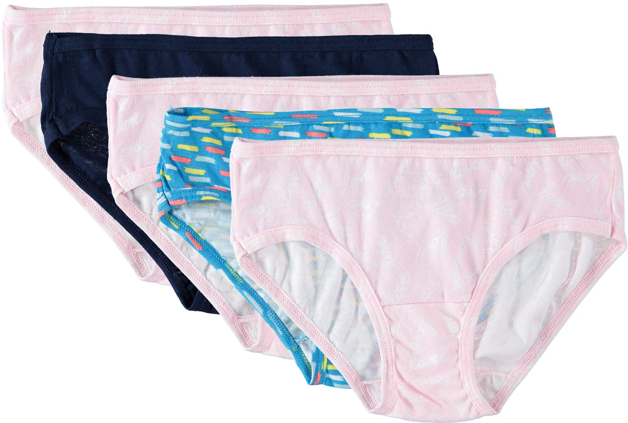 Fruit of the Loom Girls Cotton Hipster Underwear 5-Pack - Soft Breathable Comfortable Underwear for Kids & Teens - Perfect for School, Sports & Everyday Wear