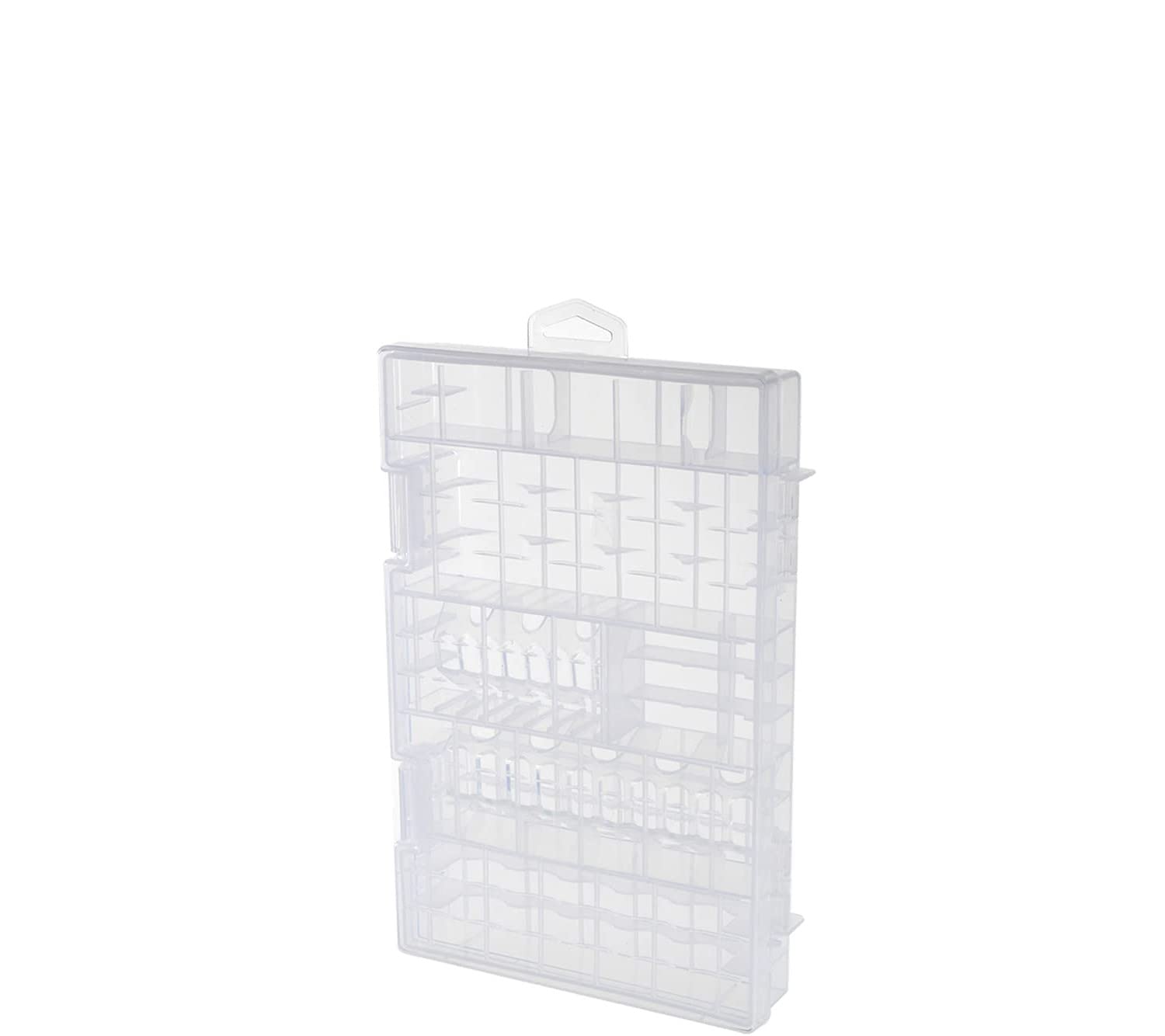 Heyiarbeit Transparent Battery Storage Box Organizer - Durable AAA AA C D 9V Battery Holder Case (1 Pack) - Perfect for Home, Office, and Travel Battery Organization