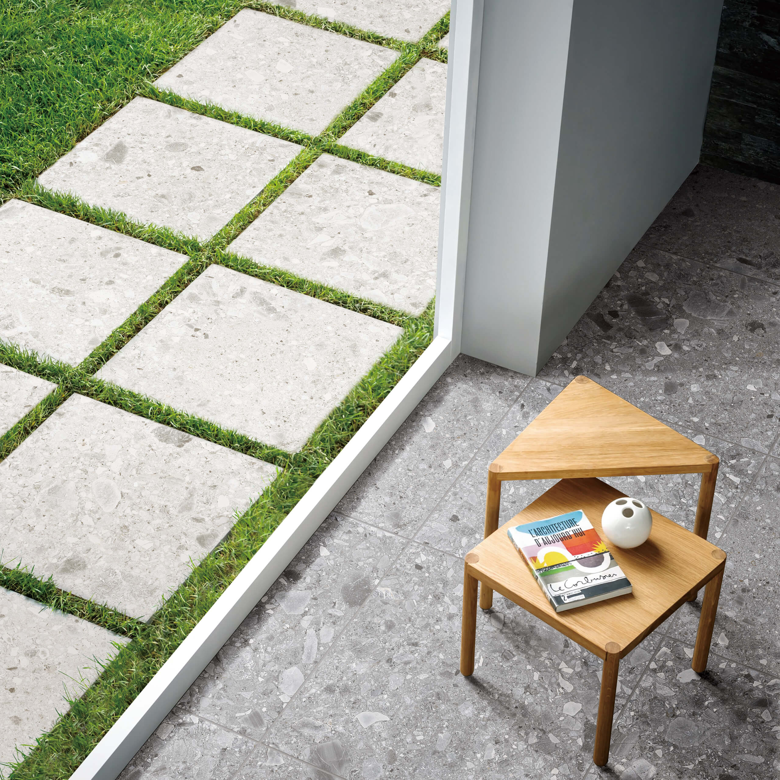 Dark Grey Ceppo Stone 300x300mm Matte Surface Tile - Perfect for Bathroom Floors, Kitchen Backsplashes & Outdoor Patios