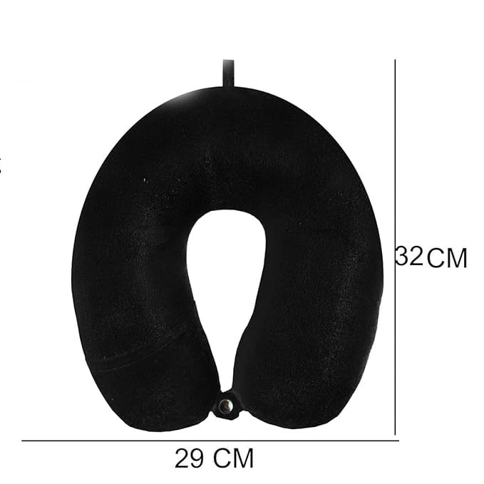 Avolusion Memory Foam Travel Neck Pillow with Eye Mask - Ergonomic Support for Neck Pain Relief, Airplane, Car & Home Use - Perfect for Long Flights, Road Trips & Office Naps