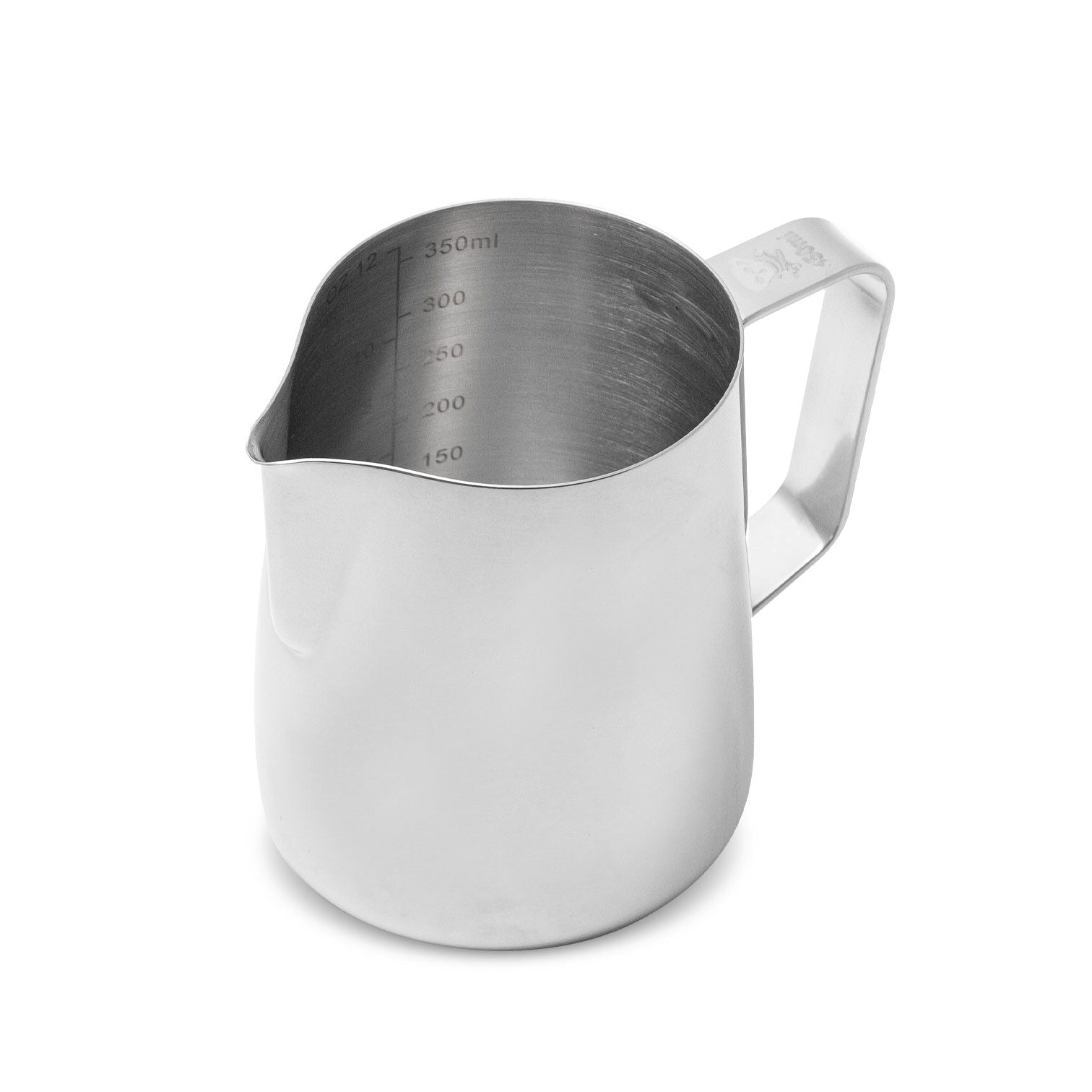 12oz Stainless Steel Milk Steaming Pitcher with Built-in Thermometer - Barista Grade Coffee Accessory for Latte Art, Cappuccino & Hot Chocolate Making at Home or Cafe