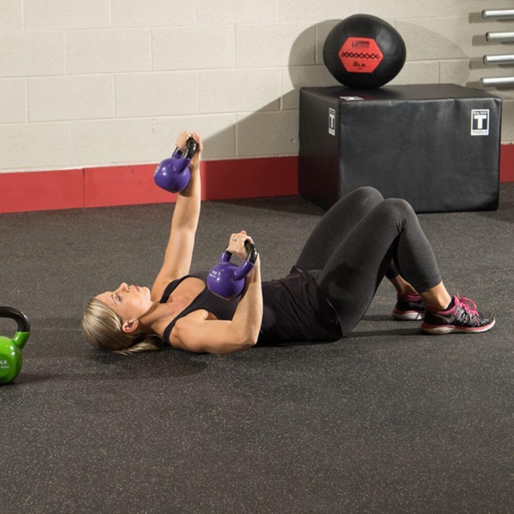 Body Solid Vinyl Coated Kettlebell Set (KBVS) - Durable Home Gym Equipment for Strength Training & CrossFit Workouts