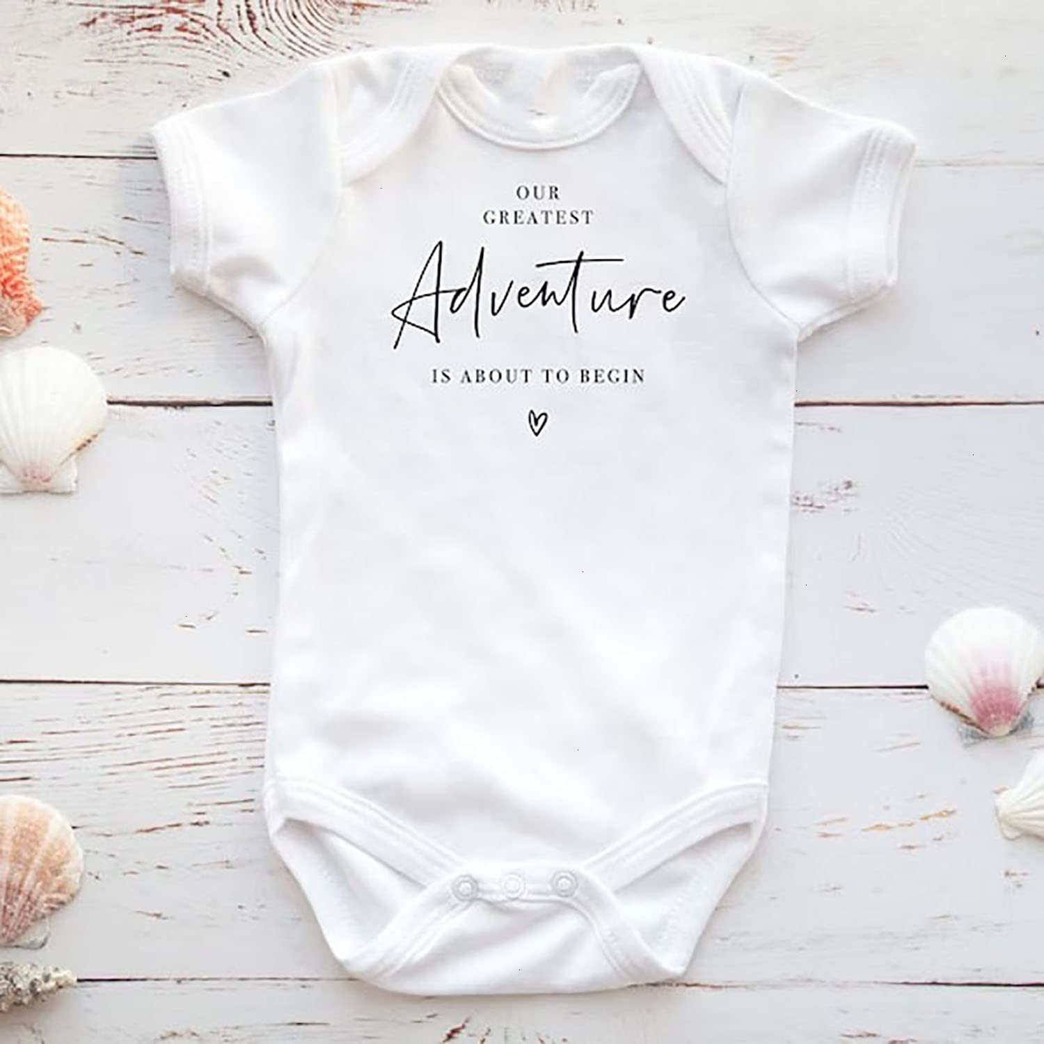 Adorable Pregnancy Announcement Baby Onesie - Customizable with Last or First Name - Perfect for Newborn Arrival & Gender Reveal - Ideal for Baby Showers, Photo Shoots & First Outfits