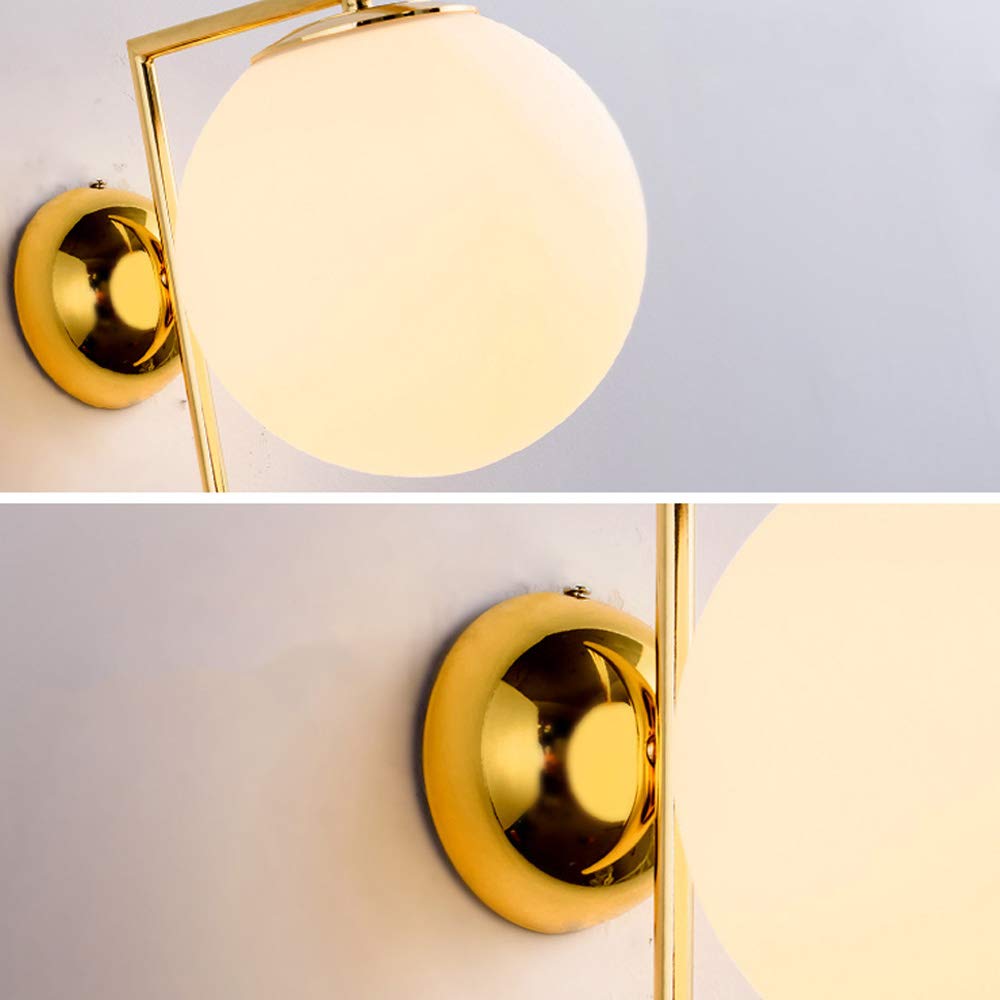 Modern Minimalist Wall Sconce - Circular Glass Wall Mounted Light for Bedroom, Living Room & Hallway | Postmodern Style Decorative Lighting for Home, Restaurant & Study Background