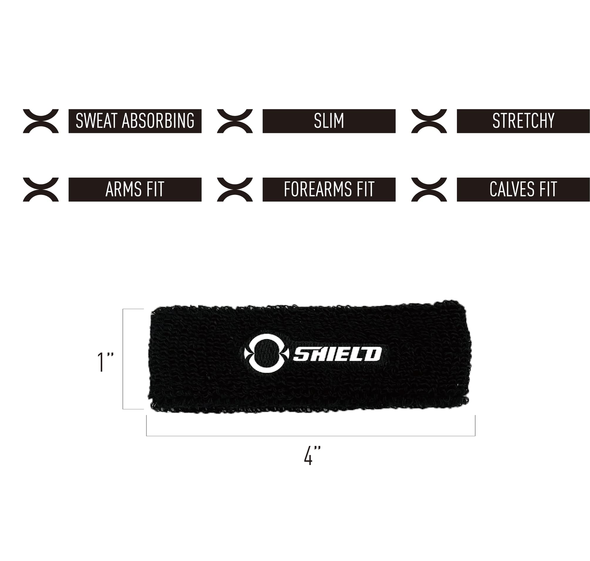 O Shield Football Arm Bands - Comfortable Stretchy Forearm & Bicep Support - Moisture Wicking Breathable Material - One Size Fits Most (Pair) - Perfect for Training, Games & Outdoor Sports