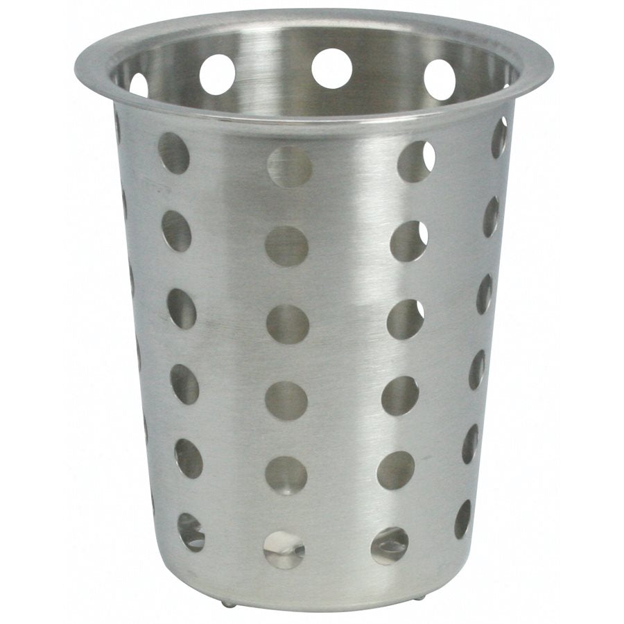 Winco 4 Perforated Flatware Cylinder - Stainless Steel Silverware Organizer for Kitchen Drawer | Perfect for Restaurants, Home Use & Commercial Kitchens
