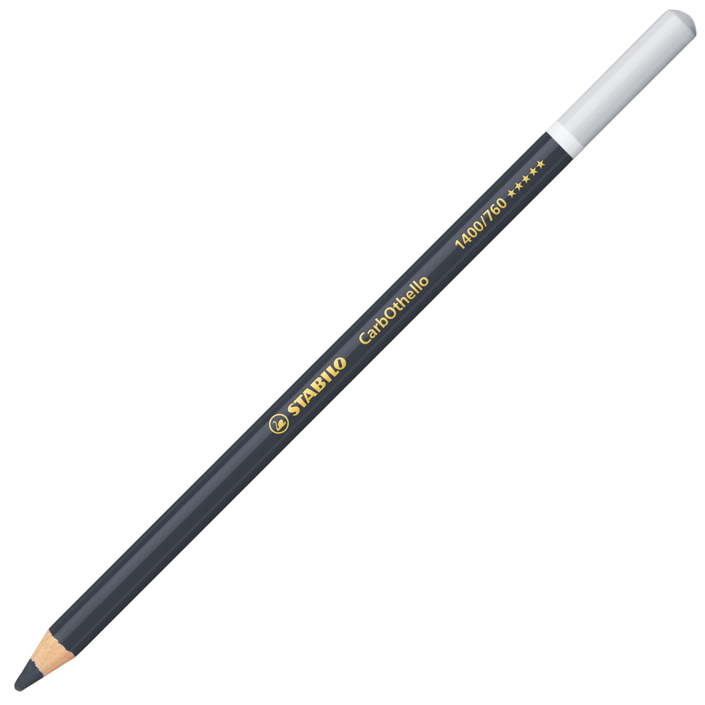 STABILO CarbOthello Pastel Chalk Pencils - 12 Count Neutral Black Set | Premium Art Supplies for Sketching, Drawing & Shading | Perfect for Artists, Students & Professionals