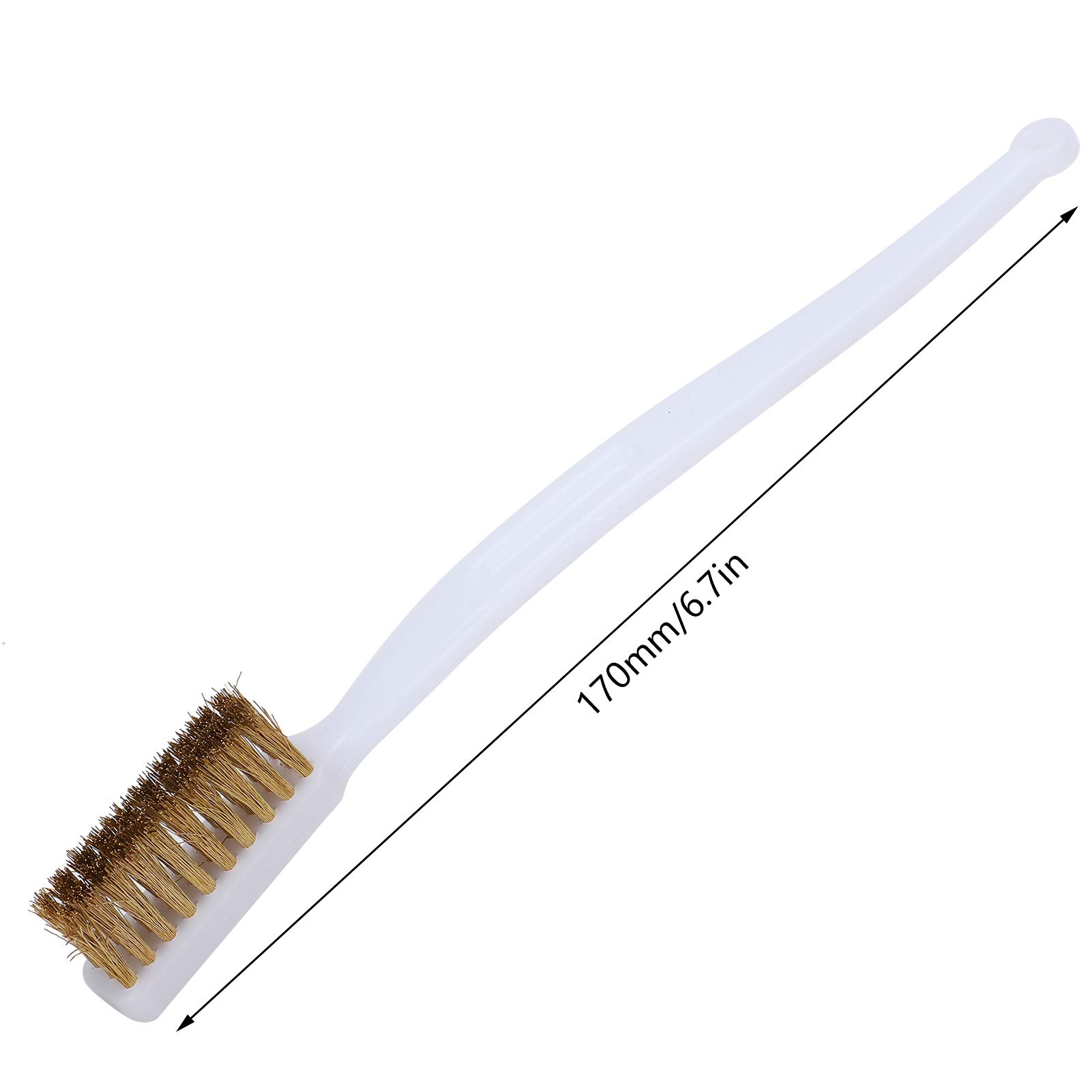 6-Piece Mini Wire Brush Set - Steel Wire Brushes for Printer Cleaning, Rust Removal & Surface Cleaning with Plastic Handles - Perfect for Home, Workshop & DIY Projects