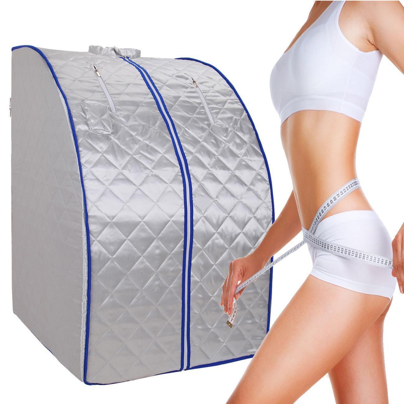 Portable Far Infrared Sauna Tent with Heating Footpad & Chair - Personal Home Spa for Detox, Relaxation & Weight Loss | Foldable FIR Sauna for Indoor Use, Slimming & Negative Ion Therapy