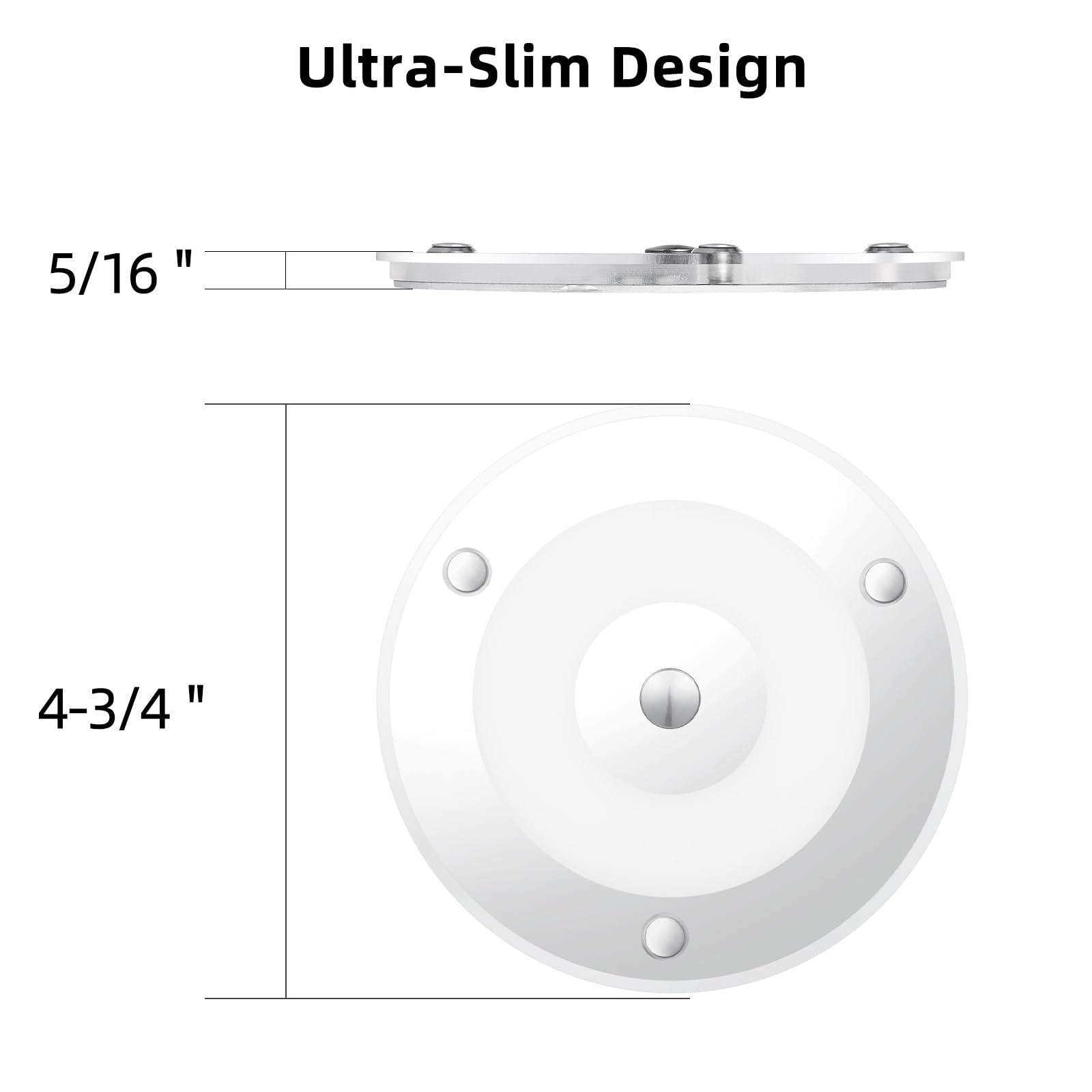 12V Ceiling Dome Light - 4.75 Inch 400LM Dimmable RV Boat Camper Van Interior Light with Blue Night Light & Touch Switch (Warm White) | Perfect for Travel Trailers, Trucks & Fifth Wheel Lighting