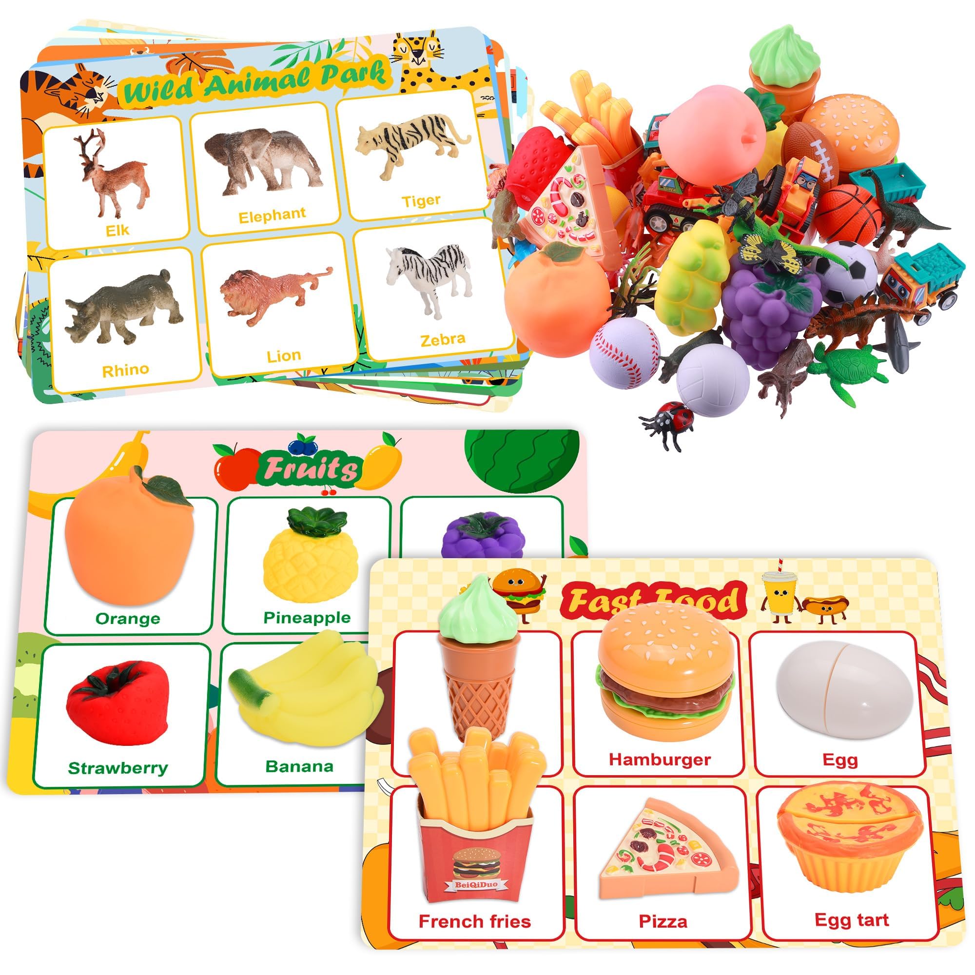 Montessori Sorting Toys for Toddlers - Educational Fine Motor Skills Games, Multiple Theme Playset for Preschool Learning Activities - Sensory Toys for Kids Ages 2+ (Boys & Girls) - Perfect for Home, Classroom & Daycare Early Childhood Development