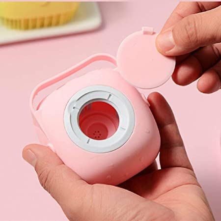 **QUALIZA Soft Silicone Bath & Shower Massage Brush with Shampoo Dispenser - Exfoliating Body Scrubber for Smooth Skin - Perfect for Spa, Home & Travel Use**