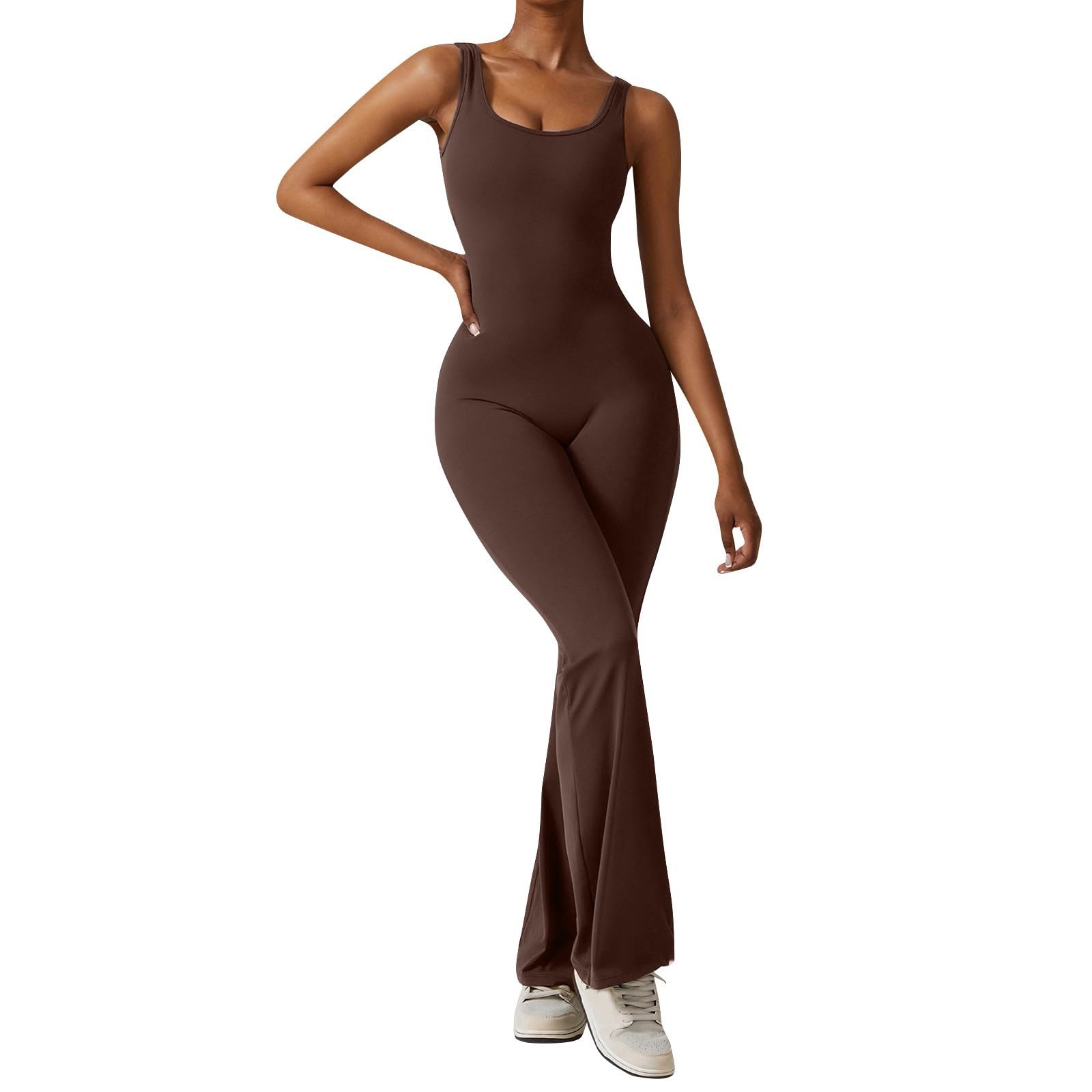 Women's 2-Piece Workout Sets - Sexy Backless Sports Jumpsuit for Gym & Yoga