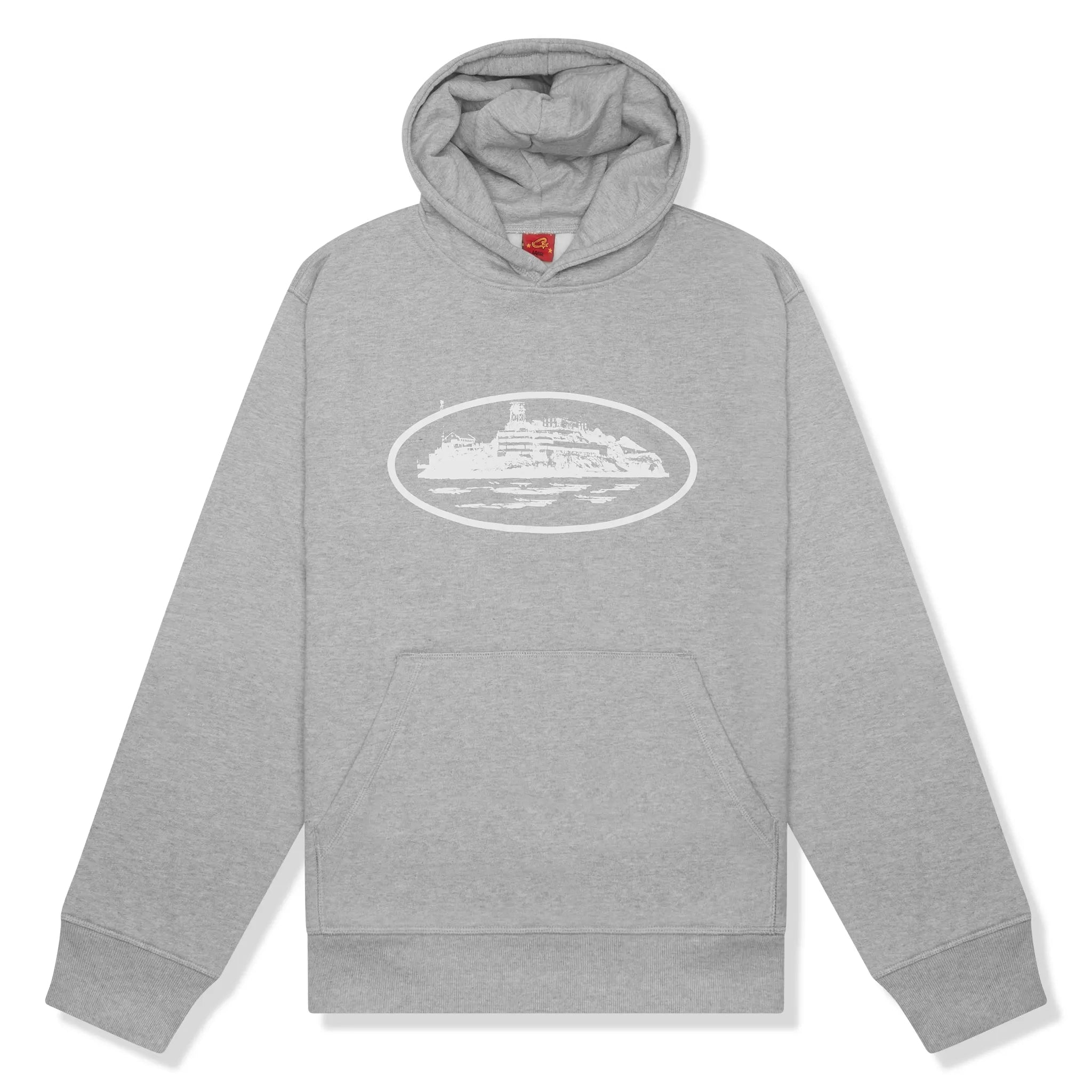 Corteiz OG Alcatraz Heather Grey Hoodie for Men & Women - Premium Streetwear Sweatshirt (2024) | Perfect for Casual Wear, Street Fashion & Urban Lifestyle