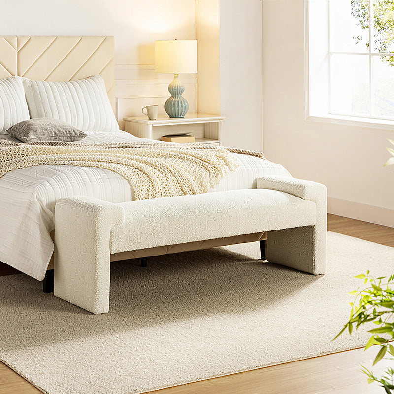 Vittoriano Upholstered Bed Foot Bench - Stylish Storage Ottoman for Bedroom, Living Room & Entryway - Perfect for Extra Seating, Shoe Storage & Home Decor