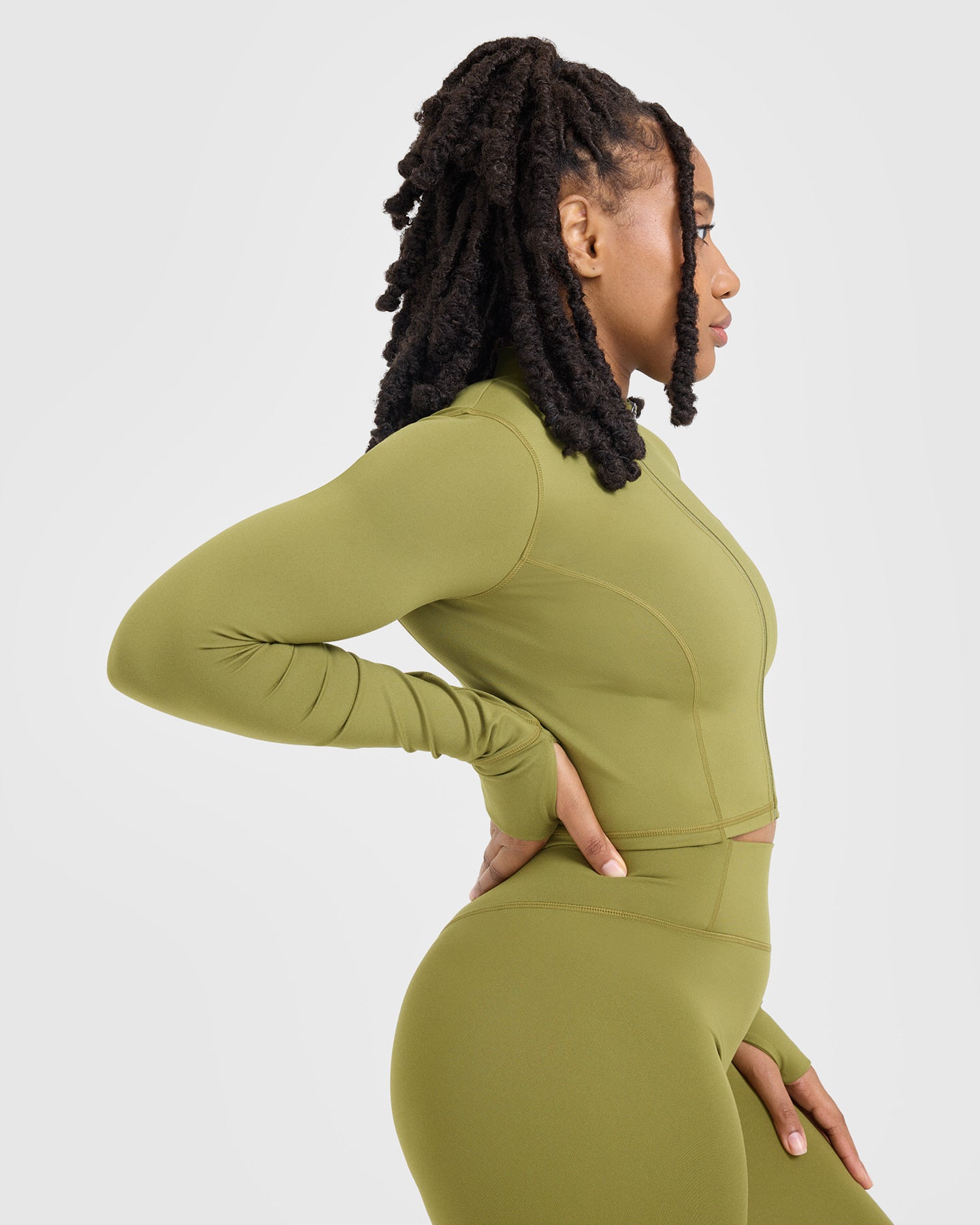 Timeless Olive Green Crop Jacket for Women - Lightweight Spring & Fall Outerwear | Perfect for Casual Outings, Date Nights & Travel