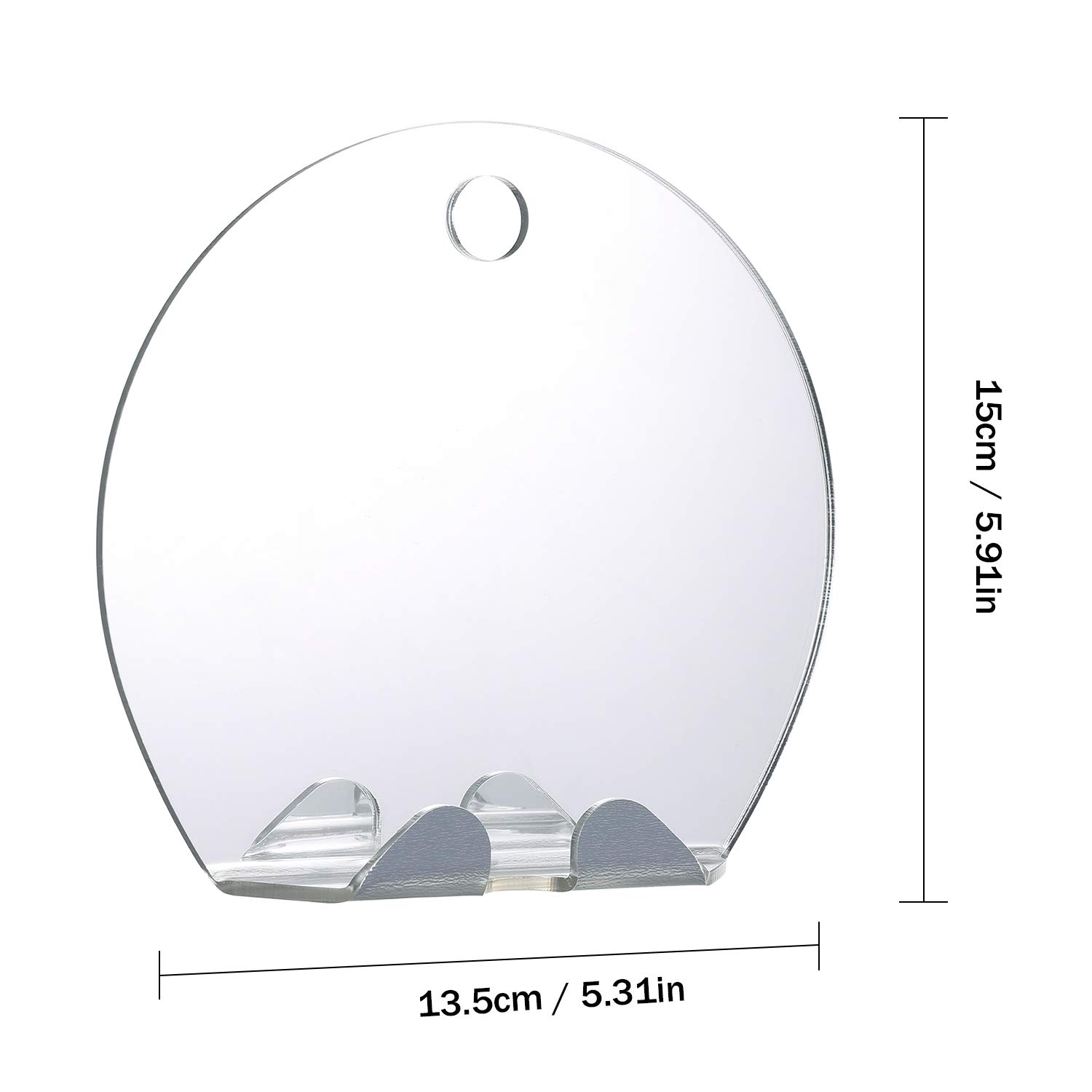 Fogless Shower Mirror for Shaving - Anti-Fog Bathroom Mirror with Strong Suction, Portable Handheld Round Mirror for Makeup, Beard Grooming & Travel - Perfect for Steam-Free Shaving & Daily Grooming Routine