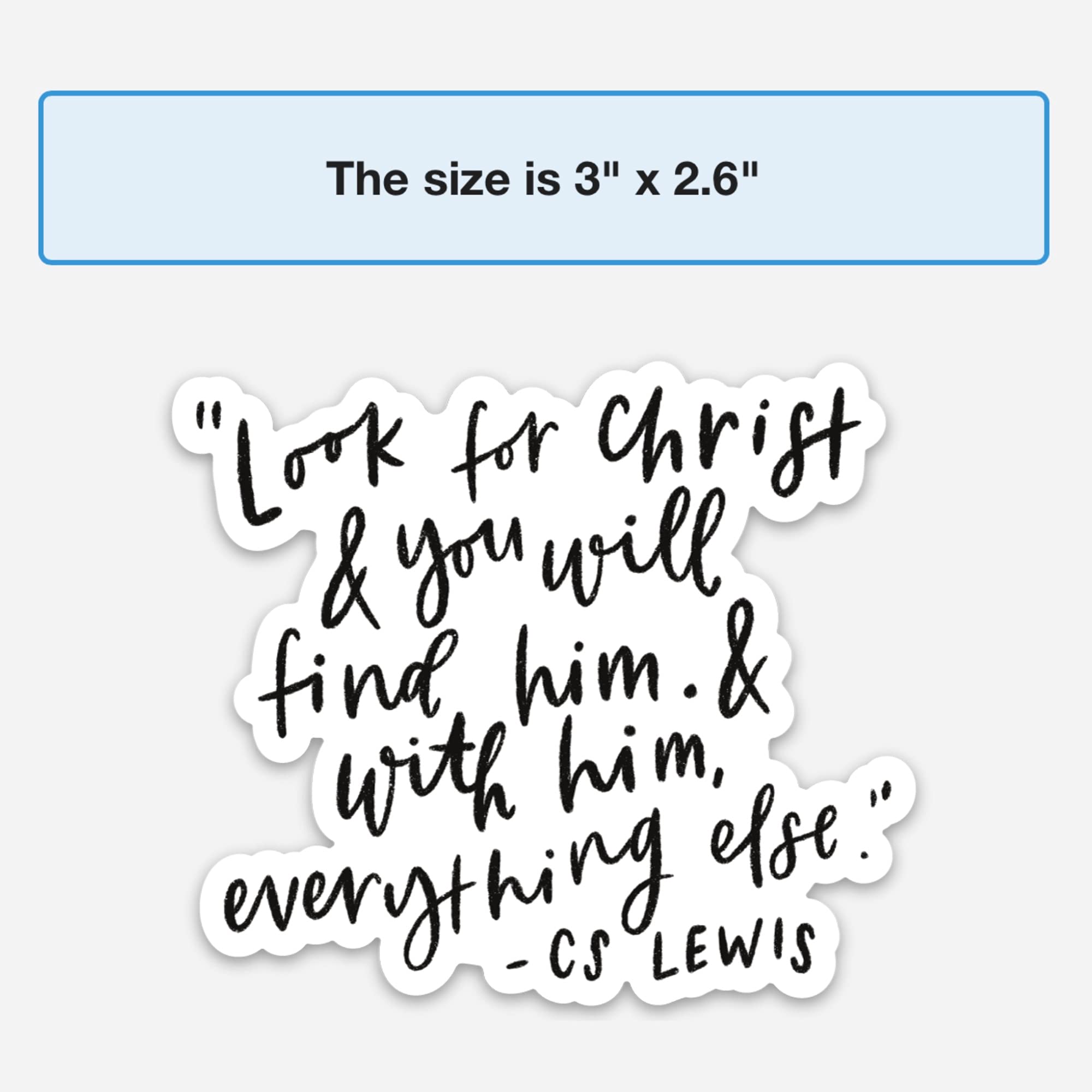Bible Journaling Stickers - Inspirational CS Lewis Quote Decals for Christian Faith & Religious Devotion | Perfect for Bible Study, Prayer Journals & Spiritual Gifts