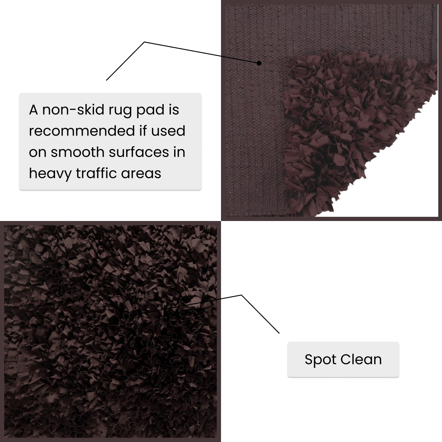 Premium Soft Jersey Shaggy Area Rug for Living Room - Machine Washable, Non-Slip, Foldable Indoor Carpet - Easy Clean Home Decor (3'5