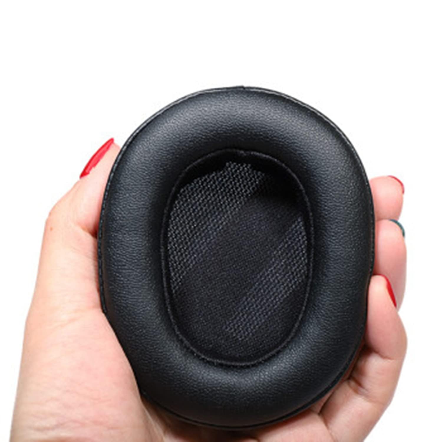 AIivioll Replacement Ear Pads for E55BT Headphones - Protein PU Leather Cushions (Black) | Comfortable & Durable Repair Parts for Gaming, Music & Office Use