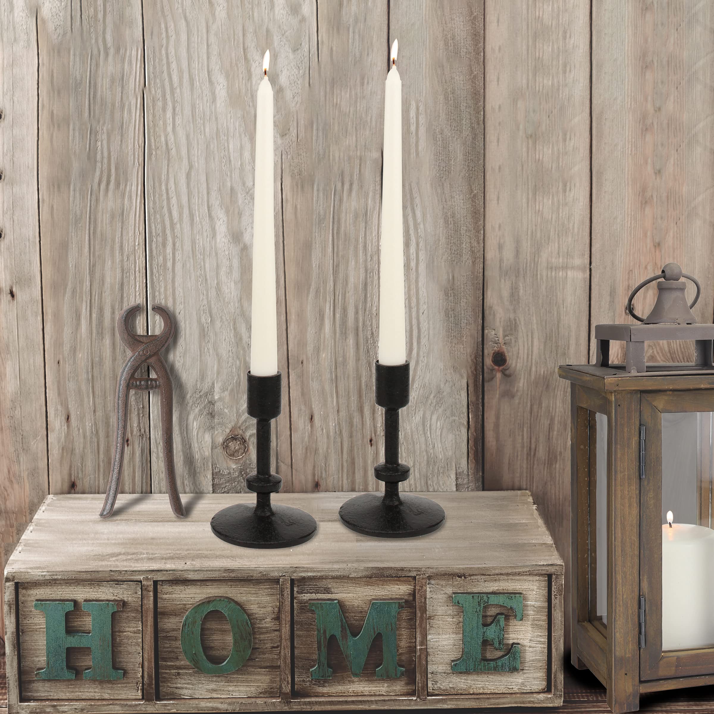 Stonebriar 10-Inch White Unscented Dripless Taper Candles - Pack of 30, 7-Hour Burn Time - Perfect for Weddings, Dinner Parties & Holiday Decorations