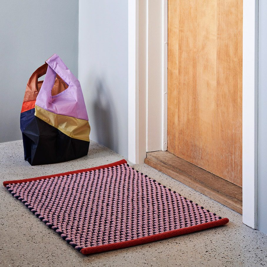 HAY Non-Slip Pink Door Mat 50x70cm - Absorbent Entryway Rug for Home & Office - Perfect for Indoor/Outdoor Use at Front Door, Patio or Mudroom