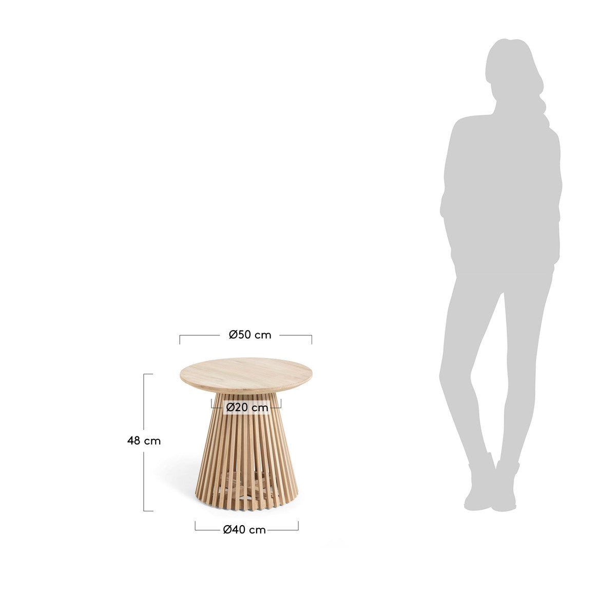 Round Side Table - Modern Accent Table for Living Room, Bedroom, or Office - Sturdy Wood End Table with Versatile Home Decor Use