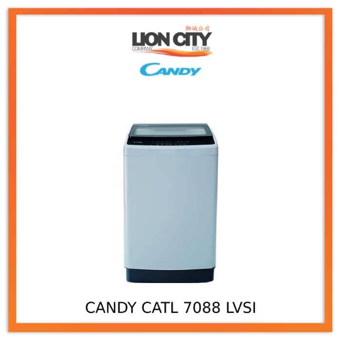 Candy CATL 7088 LVSI 8KG Fully Automatic Top Load Washing Machine - Perfect for Apartments, Small Homes & Laundry Rooms