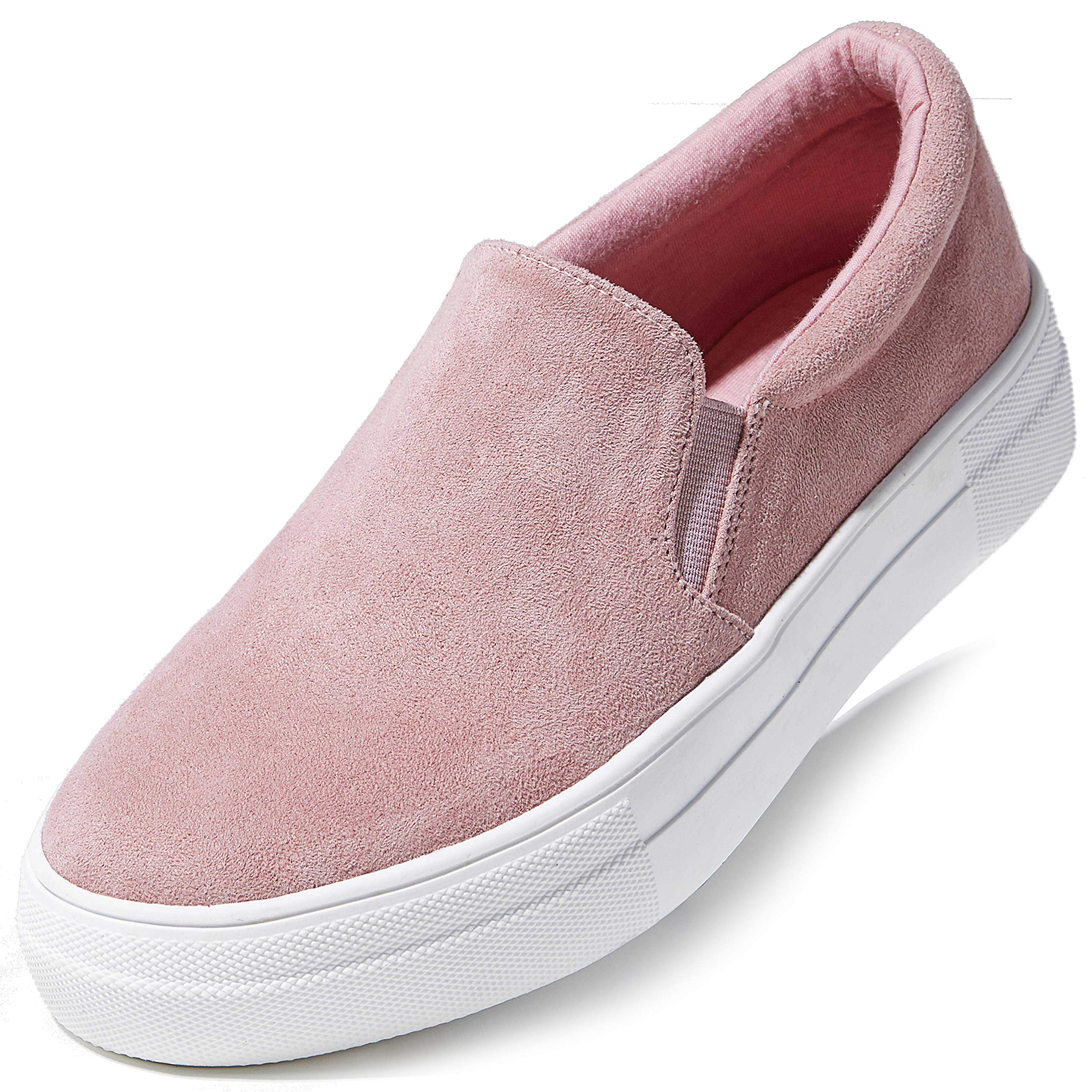 DailyShoes Platform Slip-on Sneakers - Round Toe Low Cut Thick Sole Dress Shoes | Ballet Flats & Skate Walking Shoes for Women | Perfect for Casual Wear, Office & Daily Comfort